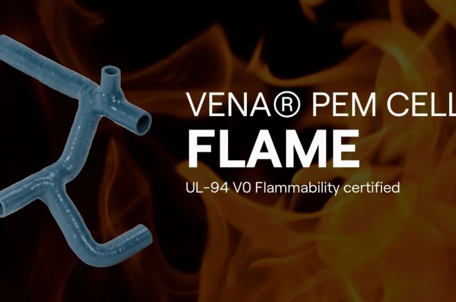 New PEM CELL FLAME: The ultimate R&D material for PEM FC hoses, now UL-94 Flammability certified.